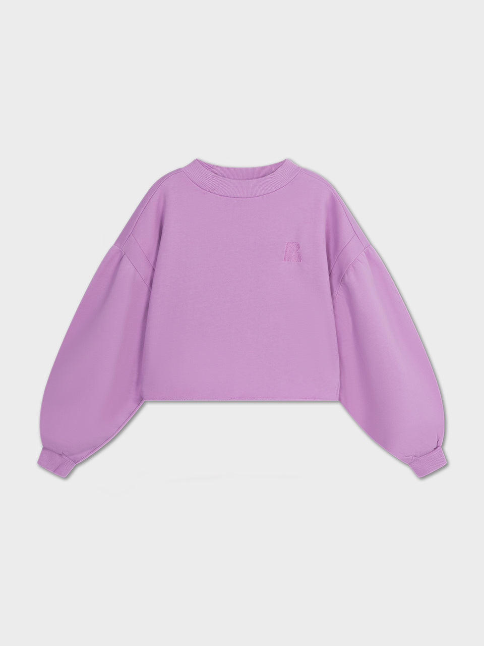 Repose AMS - Crop Heart Sweater - Violet Lilac