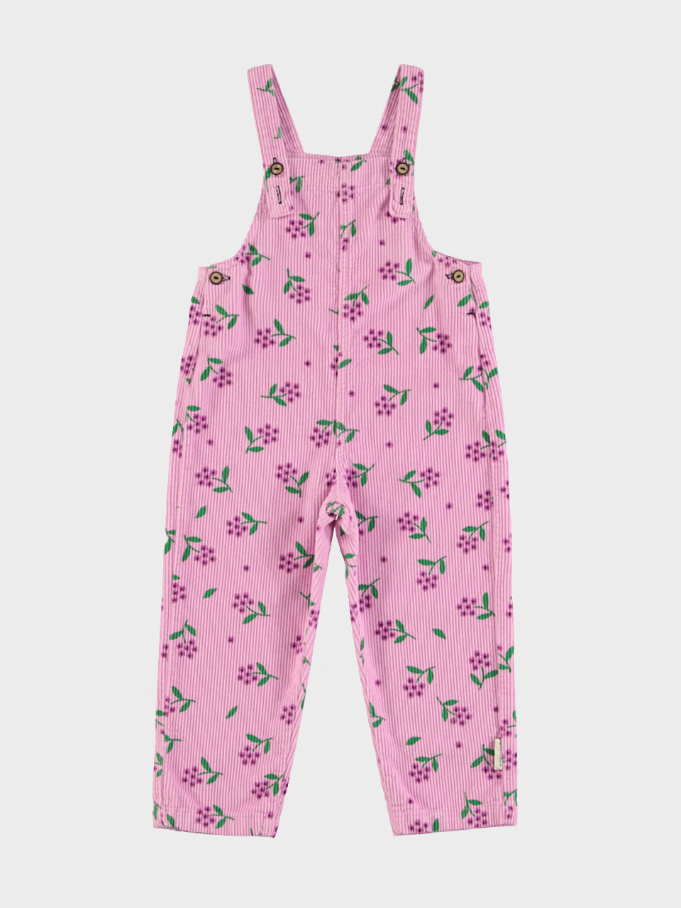 piupiuchick - Dungarees - pink corduroy - w/ flowers allover