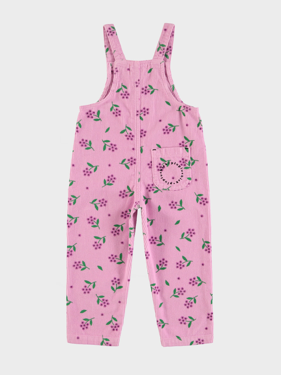 piupiuchick - Dungarees - pink corduroy - w/ flowers allover