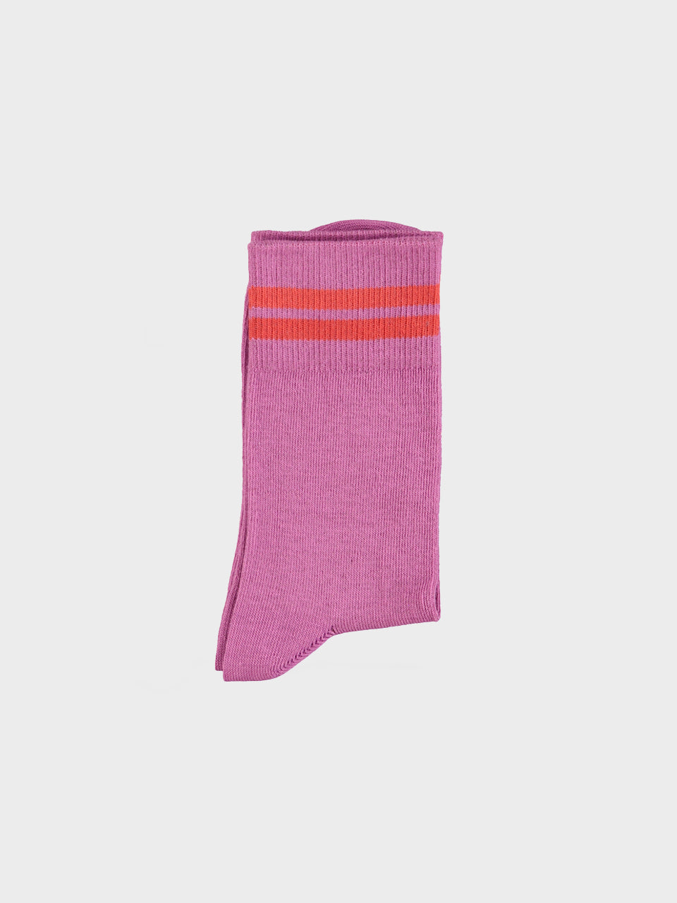 Piupiuchick - Short Socks - Lilac w/ Red Stripes