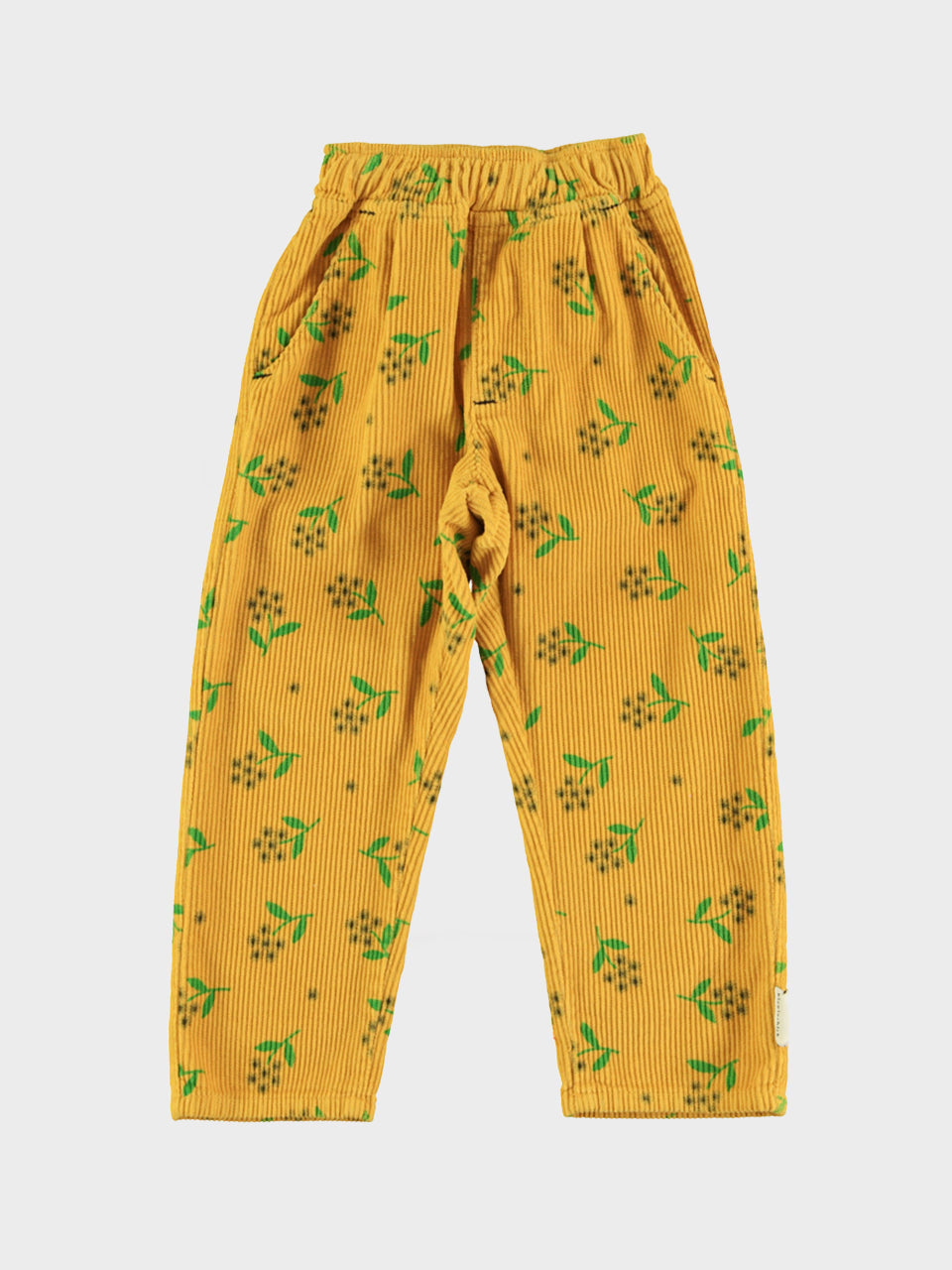 piupiuchick - Trousers - Yellow Mustard w/ Flowers allover