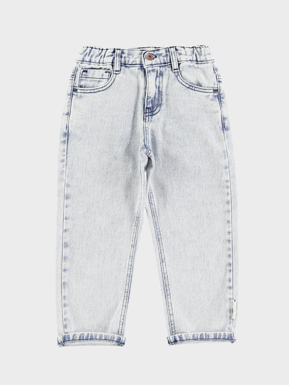 piupiuchick - Unisex Denim Trousers - Washed Light Blue Denim