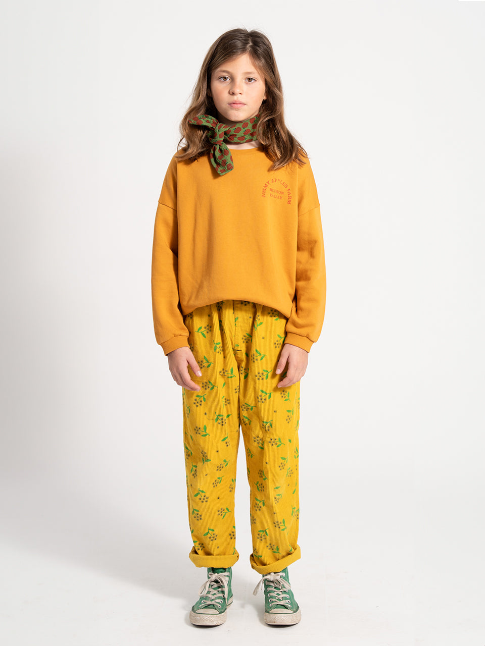 piupiuchick - Trousers - Yellow Mustard w/ Flowers allover