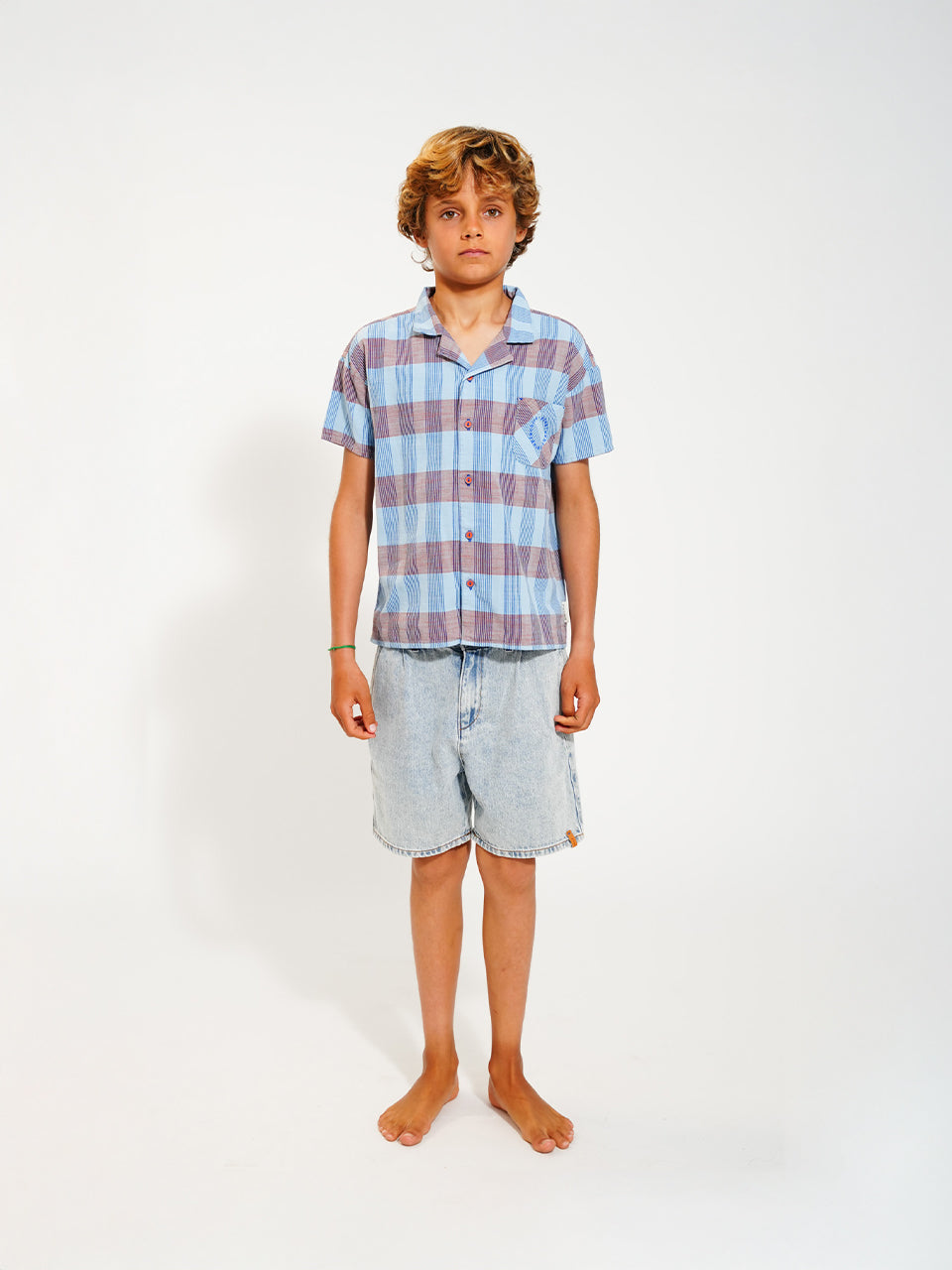 piupiuchick - hawaiian shirt - blue checkered