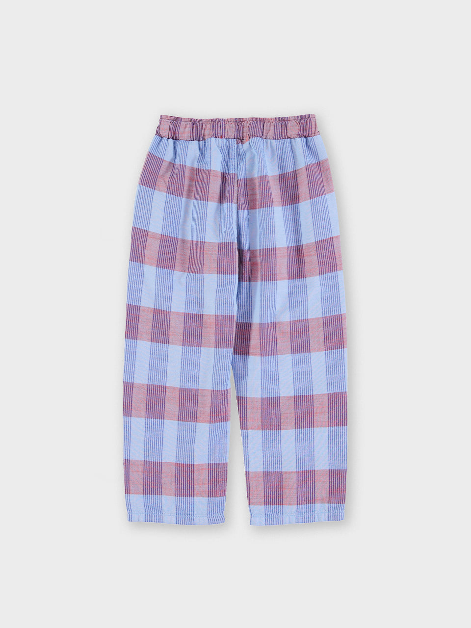 piupiuchick - unisex trousers - blue checkered