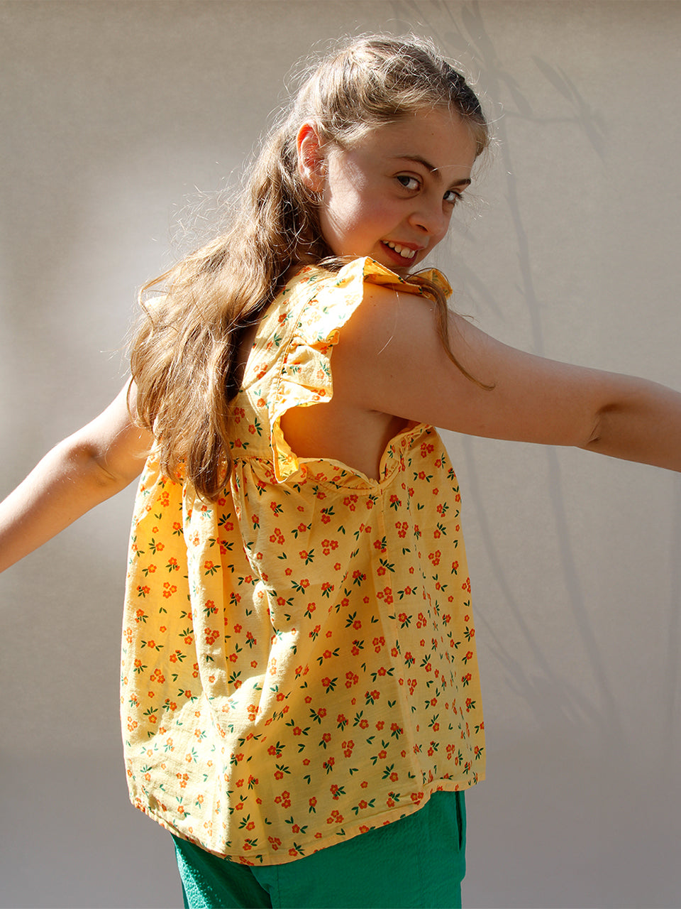 piupiuchick - sleveless blouse - yellow flowers