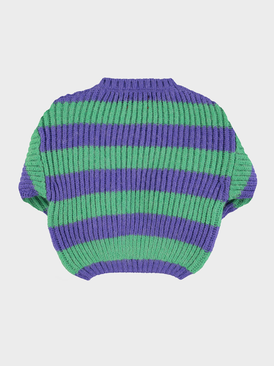 piupiuchick - Knitted Sweater - Green & Purple Stripes