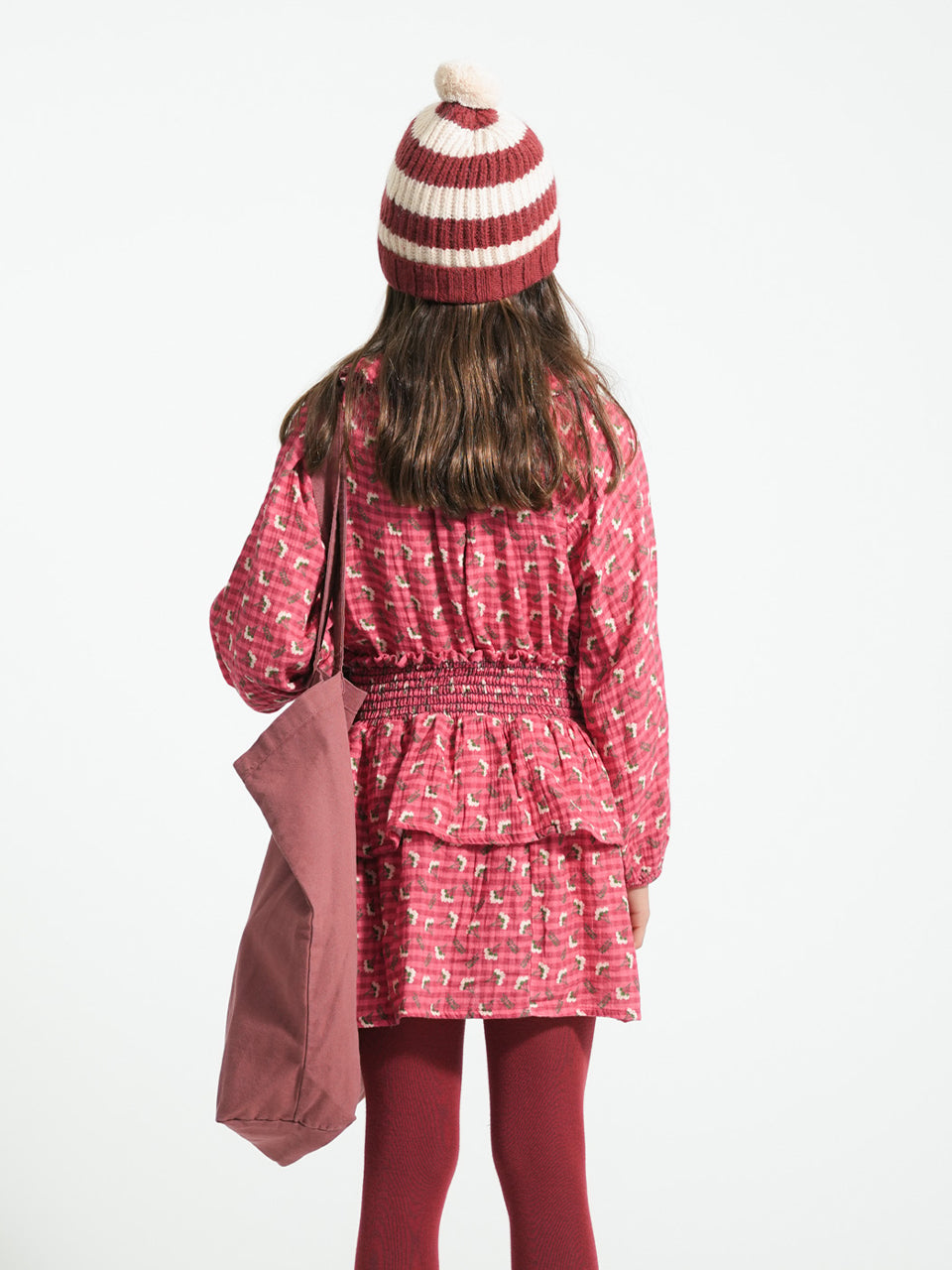 Piupiuchick - Short skirt - Pink checkered w/ flowers