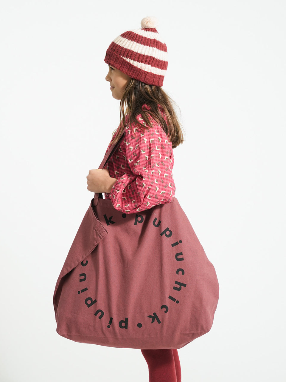 Piupiuchick - Blouse - Pink checkered w/ flowers