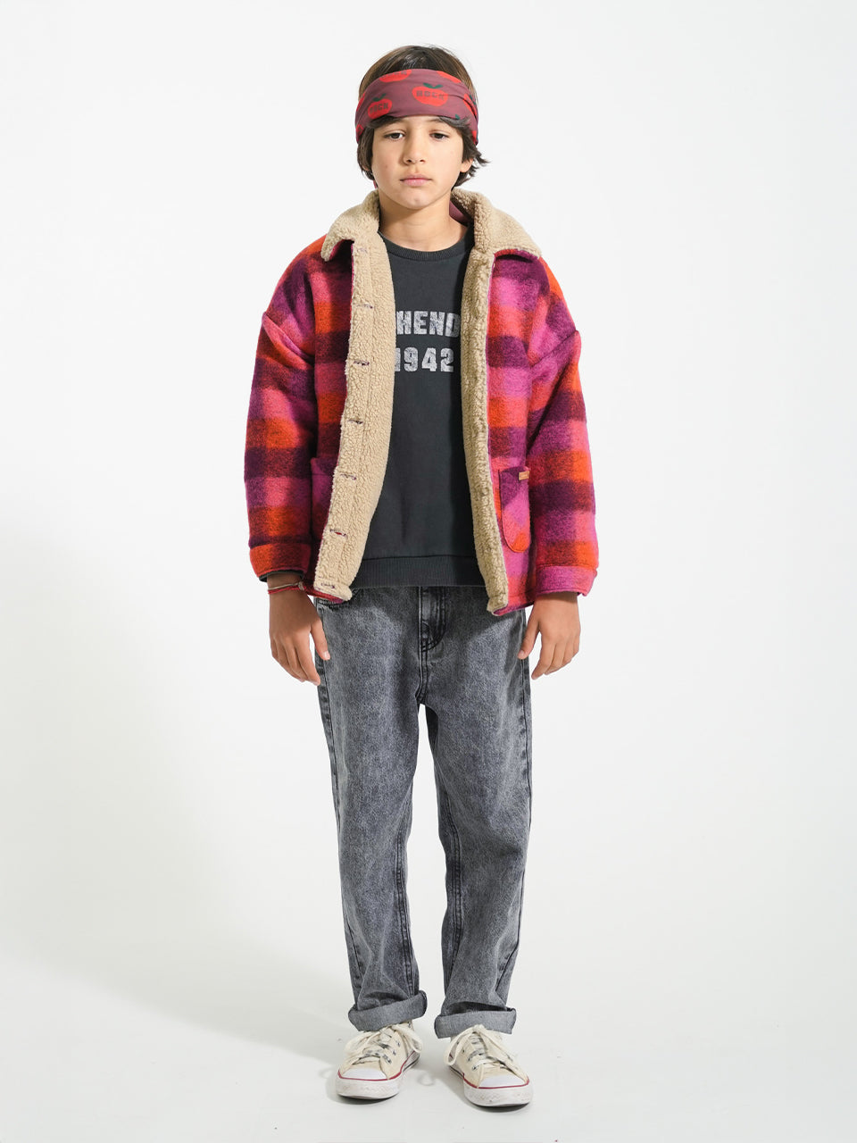 Piupiuchick - Jacket  - Pink & orange checkered