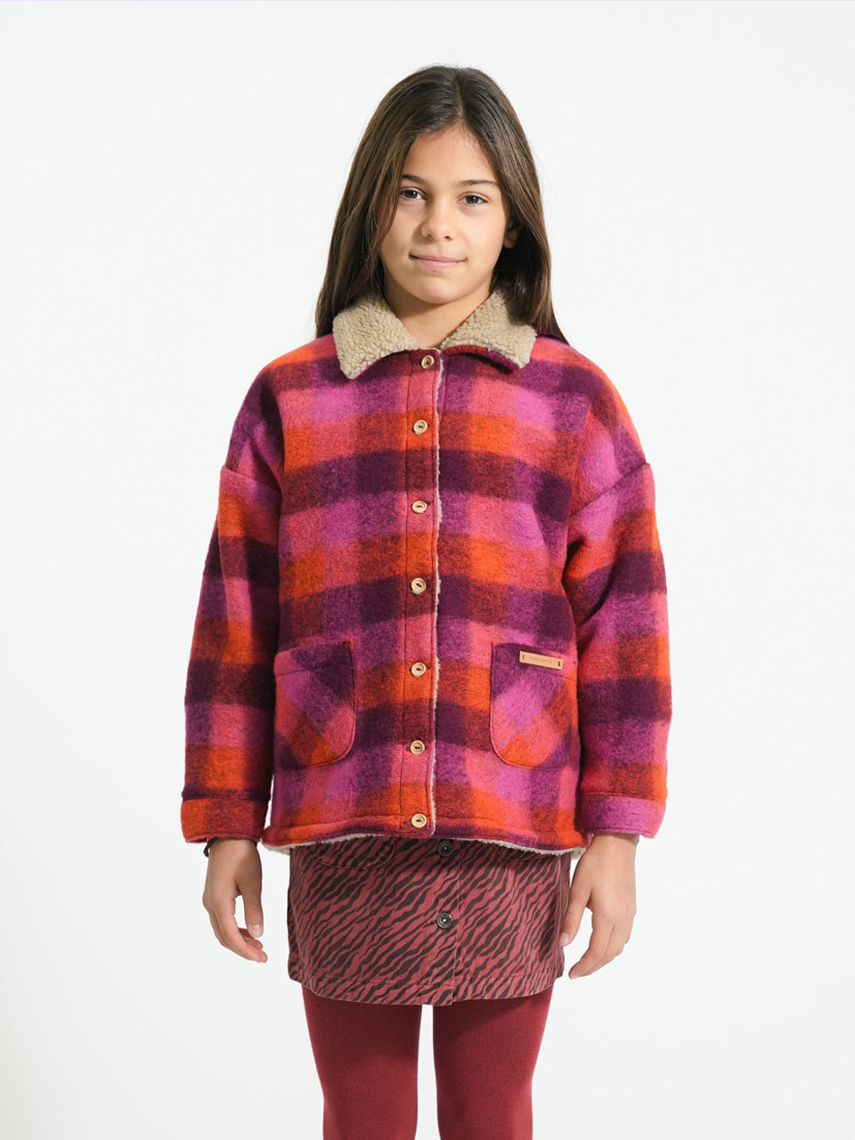 Piupiuchick - Jacket  - Pink & orange checkered