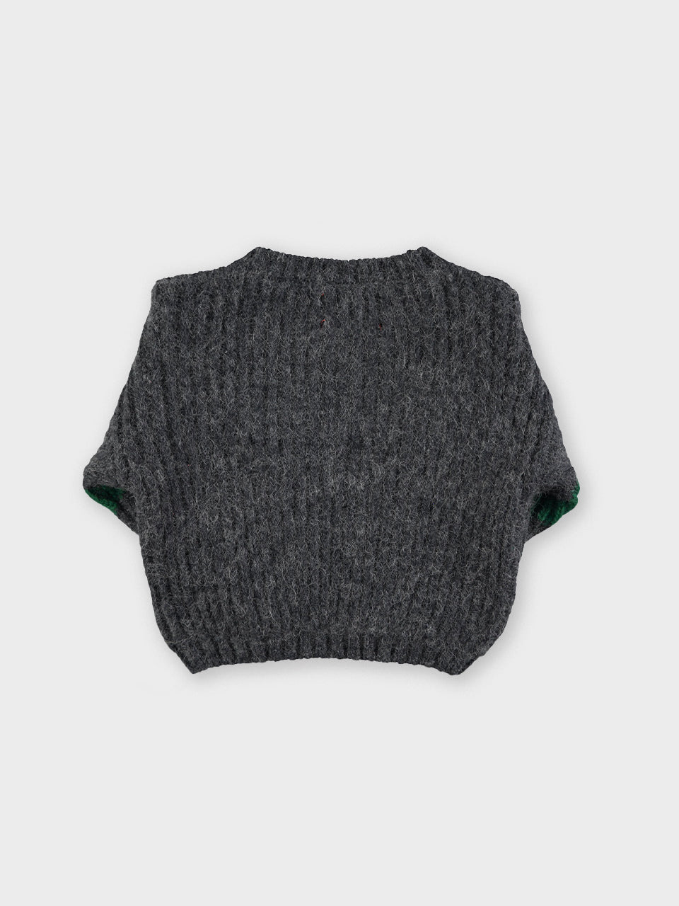 Piupiuchick - Knitted sweater - Grey & green stripes