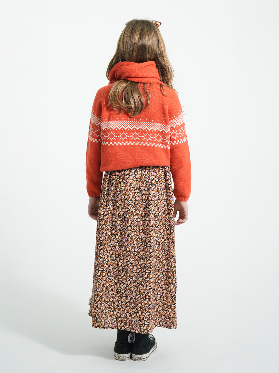 Piupiuchick - Long skirt - Light pink & brown flowers