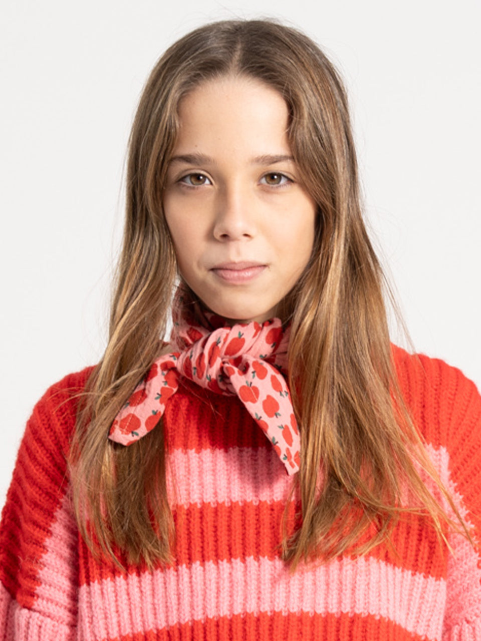 piupiuchick - Knitted Sweater - Red & Pink Stripes