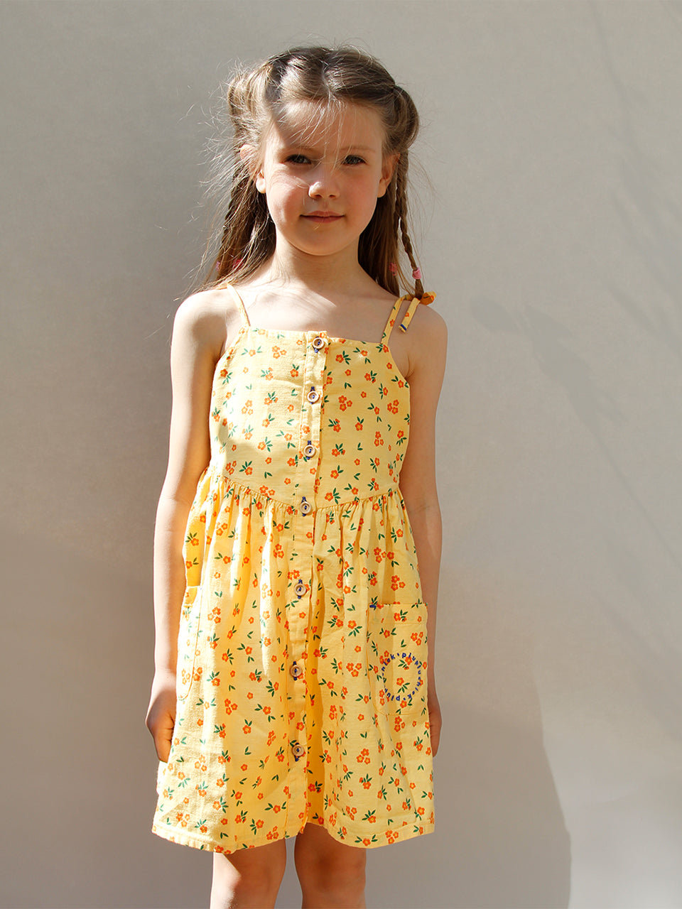 piupiuchick - short dress - yellow w/ flowers allover